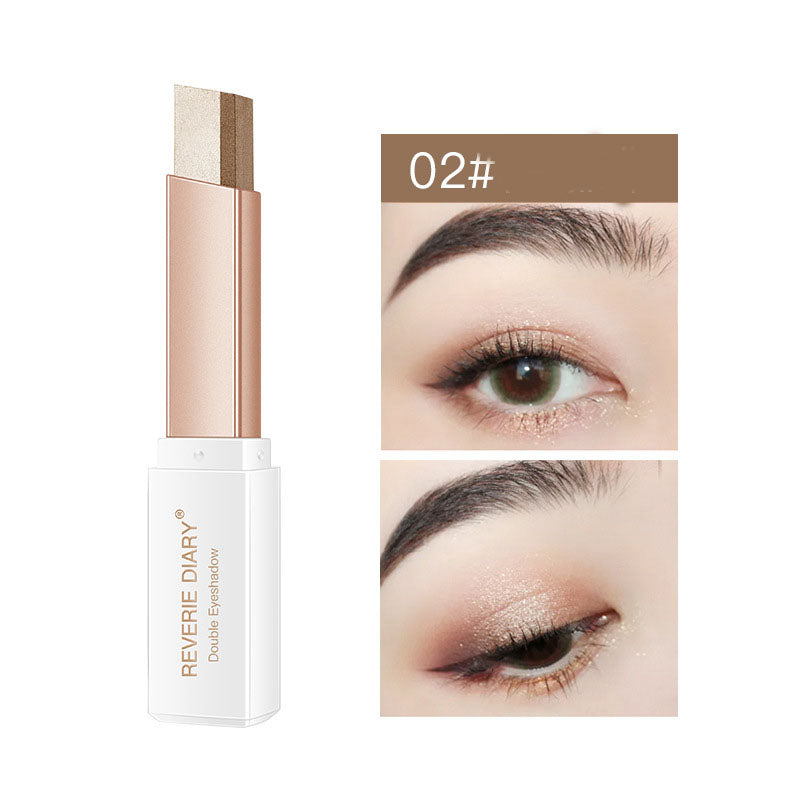 Lazy Eyeshadow Stick Stereo Gradient Shimmer Double Color Eye Shadow Pen Waterproof Easy To Wear Eyeshadow - My Store