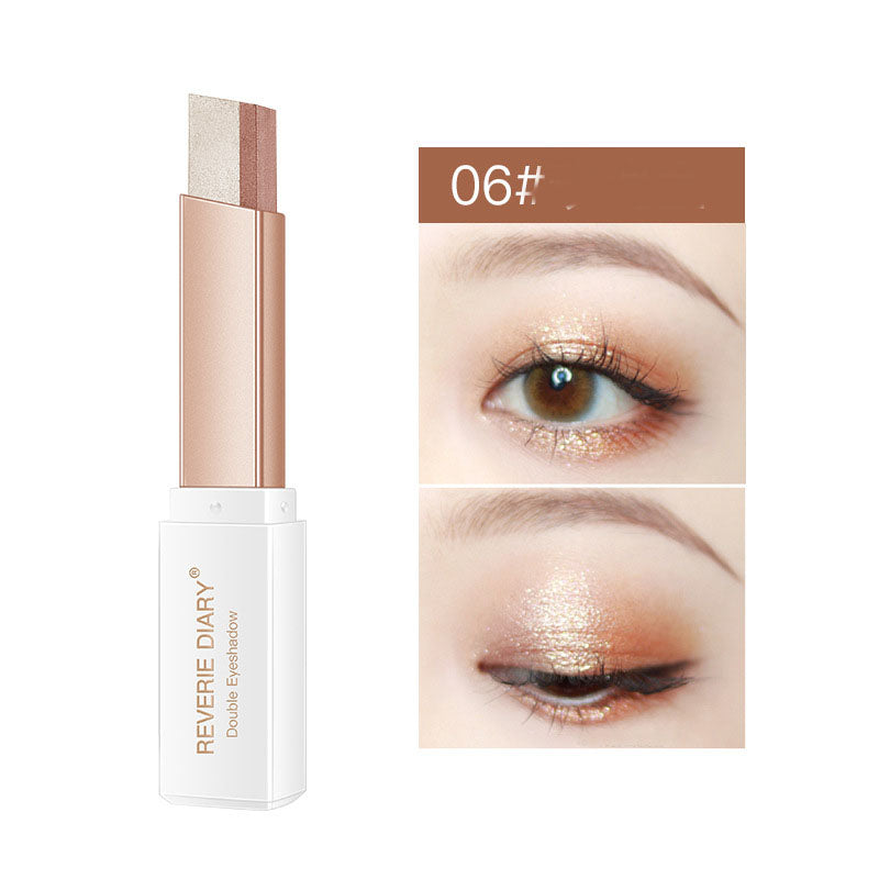 Lazy Eyeshadow Stick Stereo Gradient Shimmer Double Color Eye Shadow Pen Waterproof Easy To Wear Eyeshadow - My Store