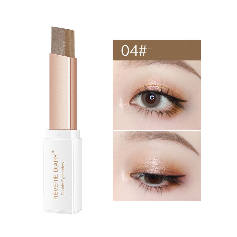 Lazy Eyeshadow Stick Stereo Gradient Shimmer Double Color Eye Shadow Pen Waterproof Easy To Wear Eyeshadow - My Store